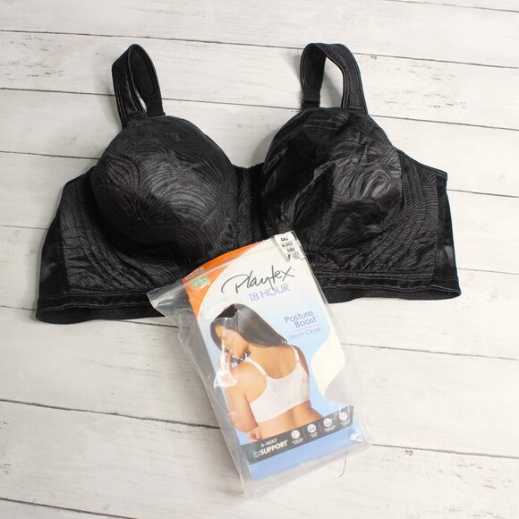 Playtex 18 Hour Women's Bra Plus Size 44D Wire Free Full Figure Black - Picture 1 of 4